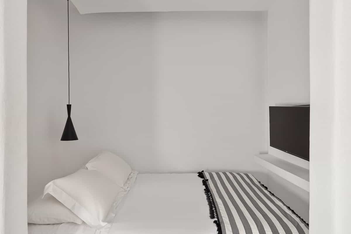 Hotel common area detail with Santorini decorative elements