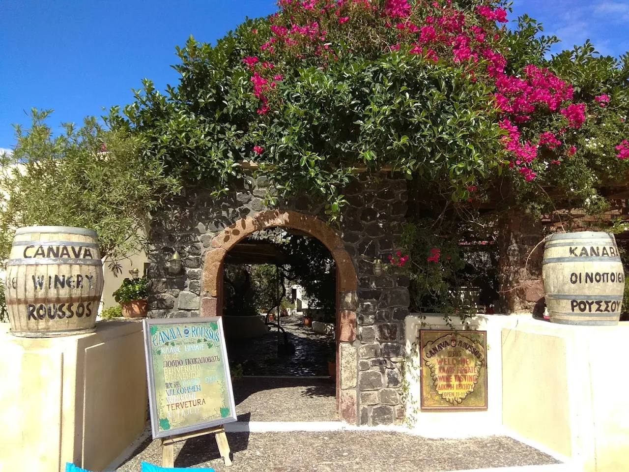 Canava Roussos, the oldest operating winery in Santorini